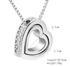 Discount Heart Crystal Necklaces Pendants 18K Gold And Silver Plated Jewellery Jewerly Necklace Women Fashion Jewelry Free Shipping