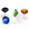 Diamante 14mm Ciotole di vetro Bong Giunto maschio 5 colori Ciotola Narghilè Pipa da fumo Piattaforme petrolifere Tubi dell'acqua