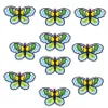 10 pièces bricolage papillon rayure broderie vêtements patchs pour appliques accessoires fournitures Patch pour colle couture vêtement tissus Badges Patch