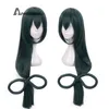 Anogol My Hero Academia Tsuyu Asui Cosplay Wig Wavy Full Wigs Synthetic Hair