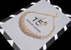 Amandabridal Conjunto de joyería nupcial de cristal, collar chapado en oro, pendientes de diamantes, conjuntos de joyería de boda para novia, mujer, accesorio nupcial 2425233