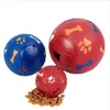 Hond speelgoed rubberen bal kauwdispenser lekkage voedsel spelen bal interactieve huisdier tandjes tandjes training speelgoed blauw rood 7,5 cm / 2.95 ''