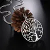 Tiny Crystal Animal Owl Owl Necklace Multilayer Chain Tree of Life Netlaces Jewelry Silverrose Gold for Women Gift Female CO1941786