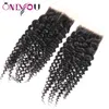 Tissage de cheveux humains mongols crépus bouclés, 4 lots avec fermeture en dentelle 4x4 et faisceaux frontaux en dentelle 13x4, extensions de cheveux bon marché, vente en gros6897339