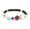 bracelet Universe Galaxy Eight Planets in the Solar System Guardian Star Stone Beads Bracelets Bangle for Women Men fashion jewelry