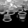 100pcs Medium Size Plastic Tattoo Ink Cups For Permanent Tattoo Makeup Eyebrow Makeup Pigment Container Caps Disposable Accessories