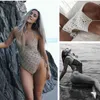 Handmade Crochet One Piece Swimsuit Playsuit Bodysuit Swimwear Women Sexy Bikini Set Beachwear Monokini Summer Trend bikini sets