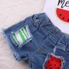 MiKirdoo Kdis Baby Boys Girls Summer Fashion Clothse Zestaw jeden arbuz nadrukowana kamizelka bez rękawów