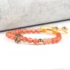 Neue 1PCS Heißer Verkauf Liebhaber Schmuck Naturstein Perlen Micro Gepflasterte Leopard Macrame Armbänder Grün Für Männer Rosa für Frauen