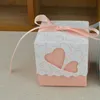 Confezione regalo amore Portabomboniere fai-da-te Stile creativo Poligono Bomboniere Scatole Caramelle e dolci Confezione regalo con nastro 6 colori Scegli lin3718