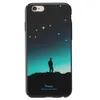 iPhone 6 Plus 6S 6Sプラス輝きのための光の保護ケース暗い蛍光色の色の変化3D救済絵画スリムハードバックカバー
