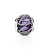 100% prawdziwy 925 Sterling Silver Purple Clear CZ Crystal Charms z oryginalnym pudełkiem Fit Pandora Silver Charms Bransoletka Biżuteria