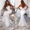 Luxury Appliqued Mermaid Wedding Dresses Sweetheart Neckline Backless Bridal Gown Sweep Train Engagement Wedding Dress abiti da sposa Custom