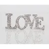 Cartas Amor Strass Broche 1.8 * 4.5 cm Terno de Lapela de Presente Para Os Amantes de Jóias Acessórios Para Festa com Rápido Frete Grátis