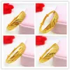 18K guldpläterad guldfärg Bangle Face Width 12mm Style1-7 Flower Twill Armband för kvinnor Smycken Partihandel