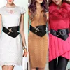 Wide Elastic Cinch Belt Women039s Rocker Fashion Belts Gold Metal Rivet For Dress Coat Cummerbund 105cm Retro Style1894050