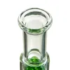 Green Blue Condenser Coil Freezable Beaker Bong Dab Rigs Water Pipes Build A Straight Tube Bong Glass Vattenrör 18,8 mm fog