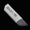 50 pcs Crossed 15 Pin U Permanent Makeup Eyebrow Tatoo Blade Microblading Needles Double Row For 3D Embroidery Manual Tattoo Pen Machine