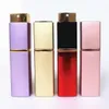 100pcs TOP quality Luxury Square Empty Perfume Bottle 20ML Aluminium Refillable Bottle Portable Metal Spray Atomizer