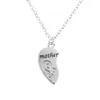 Pendant Necklaces 2PC/Set Fashion Mom Mother Daughter Love Heart Pendant Chain Necklace Charm Silver New Jewelry Gifts