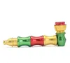 Tubo di miscelazione del colore del tubo in metallo da 99 mm di lunghezza della cucitura a tre colori Set per fumare la pipa