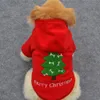 Nuovi vestiti qualificati per cani da compagnia per cuccioli di Natale Costume da Babbo Natale Capispalla Cappotto spesso Abbigliamento Giacche con cappuccio invernali