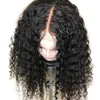 360 spets frontal peruker pre plocked 130% densitet brasiliansk lockig spets fram peruk bleachd knutar spets fram mänsklig hår peruk för svarta kvinnor