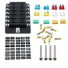 Car 12 Way Circuit Standard Ato Blade ATC ATO LED Fuse Box Block Holder DC 32V230J