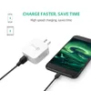 Charge rapide EU US Plug QC 3.0 chargeur mural 5V/9V/12V 18W 1 Port pour Smartphone QC3.0 adaptateur domestique rapide rapide