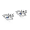 Lucky Blue Evil Eight Eye Cubic Cubic Shropething Серьги для стадаров для женщин Серебряное золото.