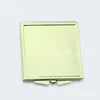 Miroir Compact carré bricolage Portable en métal cosmétique pliable miroir de maquillage pour cadeau expédition rapide F1281