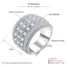 Mens Silver Diamond Stones Ring Hoge kwaliteit mode bruiloft verlovingsringen voor vrouwen