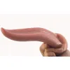 Realistisk tunga Dildo Butt Plug G-Spot Stimulator Anal Plug Kvinnlig Onani Sexleksaker för Kvinnor, Oral Flirting Products