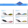 4 pçs / lote 2.5 cm 5.3g Mini Metal Pesca Jig Lure Hard Lure Baixo Crank Bait Agudos Ganchos com Gancho de Penas Chumbo Jigs Iscas De Pesca