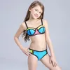 Meninas de duas peças biquíni praia swimwear sexy nova moda terno de natação multi cor sutiã e cuecas troncos super nylon macio respirável