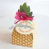 50 Uds. Cajas grandes de recuerdo de piña, cajas de dulces para fiesta de boda con tema Tropical, caja de dulces para cumpleaños, suministros para eventos