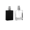 Mode Style 30ml Portable Transparent Black Glass Parfym Spray Flaskor med Aluminium Atomizer LX2258