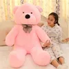 100CM One Piece Soft PP Cotton Stuffed Bear Toy With Tie Giant Pillows Teddy Bears Plush Toys Girlfriends Christmas Presents 5 Colors