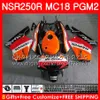 Bodys för Honda NSR250R MC16 MC18 PGM2 NS250 88 89 78HM.57 NSR 250 R NSR250 R RR NSR250RR NSR 250R 88 89 1988 1989 Fairing Kit Hot Repsol