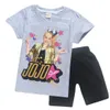 Jojo Siwa Kinder Shorts Outfits 2018 Neue Cartoon Kurzen Ärmeln Jojo Inspiriert Kinder Kleidung Sets Mode Sommer Mädchen Kleidung C3911