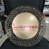 Gold/Silver Metal Charger Plates with Crystal Beaded for Wedding Table Home decoration