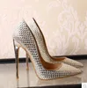 2017 donne pompe tacco sottile 12 cm punta a punta scarpe da sposa nastro specchio leatehr vestito scarpe moda signore tacchi alti