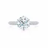 Classic 6 Claws Luxury Group Setting Moissanite Damringar D/F Färg VVS Test Positiv Certified Diamond Inkluderat certifikat