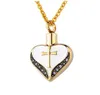 Funeral cremation urn jewelry heart-shaped cross pendants can open the lettering stainless steel mark family pet necklace