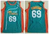 Мужские баскетбольные майки Flint Tropics Semi Pro 33 Jackie Moon 11 Ed Monix 7 Coffee Black 69 Downtown Funky Stuff Malone Сшитые рубашки бирюзовый зеленый S-XXL