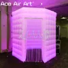 Belo octógono LED LED Photo Booth Backdrop Selfie Station Photo Photo Print Mudando com cortinas dobráveis