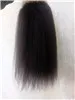 Groothandel Onverwerkte Remy Braziliaanse Virgin Kinky Rechte Kant Frontale Haarsluiting 13 * 4inch Menselijke Hair Extensions Natural Black 1B Kleur