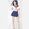 Set Vendita calda 2017 Lingerie sexy Studente Cravatta Uniforme Tentazione Discoteche Uniforme Sexy Sailor Moon Costume donna pigiameria Y18102206