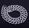 Iced Out Cuban Chain 76cm Diamond Necklace Shiny Mens Jewellery Ice Bling5025181