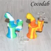 Yüksek Kaliteli Nargile Yeni Varış Taşınabilir Silikon Bong Sigara Borular Kuru Herb Su Borusu Silikon Percolator Bongs Mini Bubbler Rigs Ücretsiz DHL